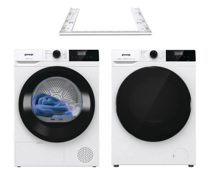 Suszarka do ubrań ZESTAW Gorenje Suszarka DHNA82/PL+Pralka WNHAI84APS/PL+Łącznik SKHNE80W/PL